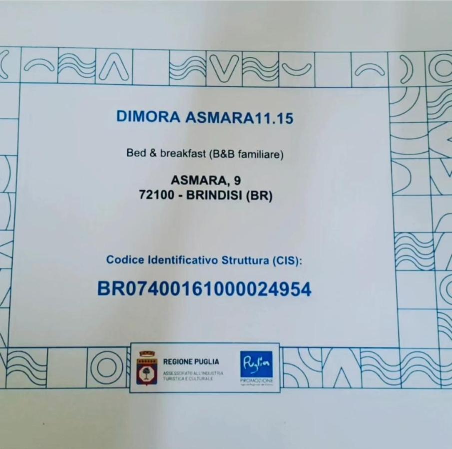 Dimora Asmara 11 15 Apartamento Brindisi Exterior foto
